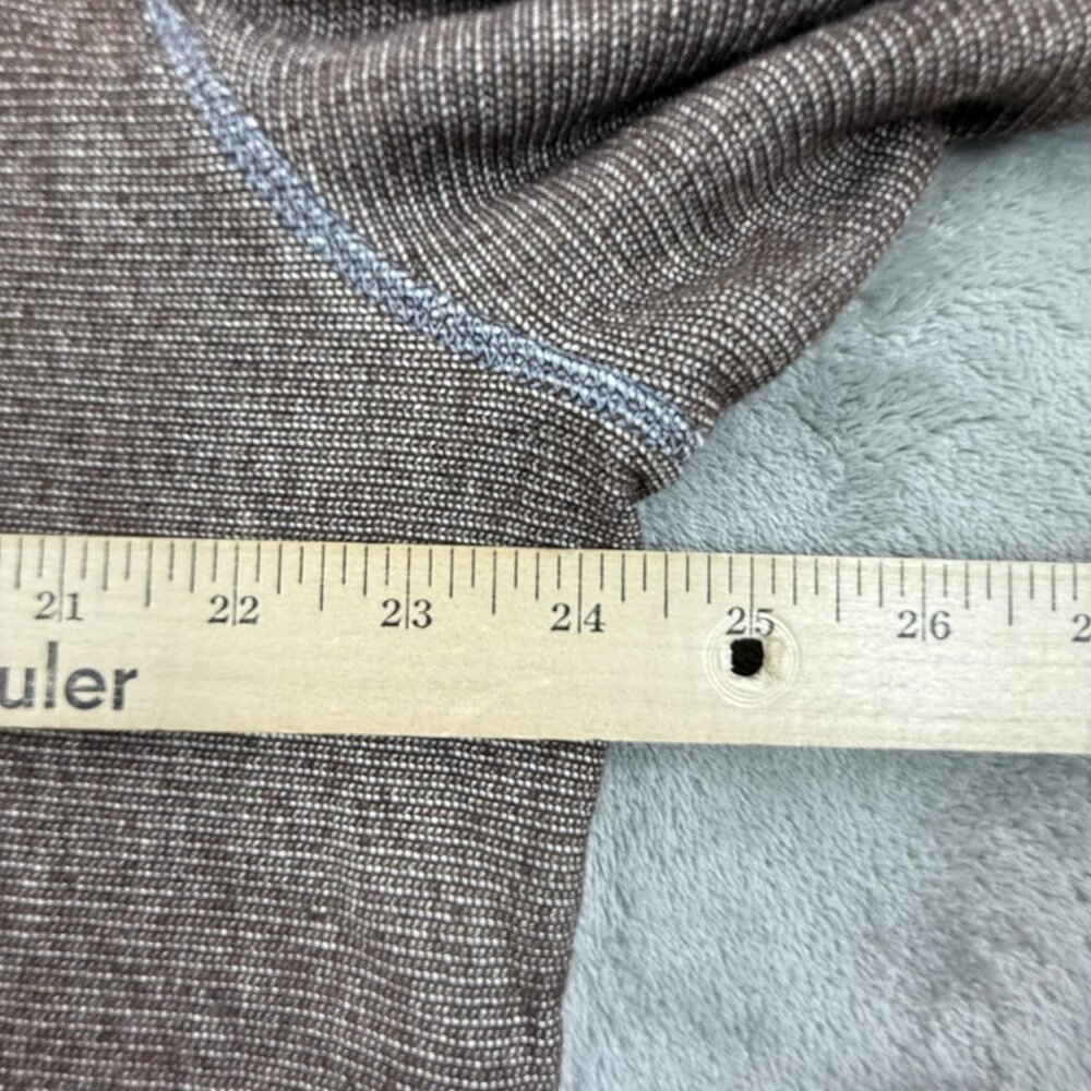 Carbon2Cobalt Sweater Mens Large Brown Quarter Zip Mock Neck Cotton Knit 144586 - Picture 11 of 14